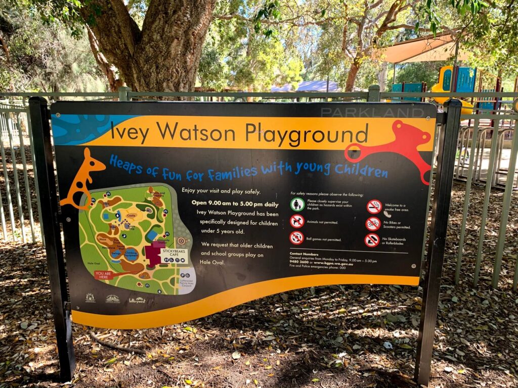子連れパース旅行 キングスパークの公園 Ivey Watson Playground